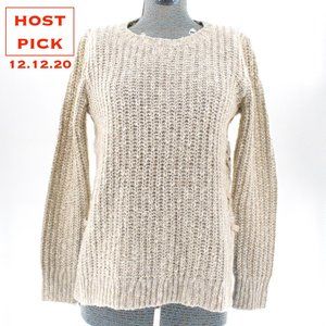 Lucky Brand Chunky Sweater with Side X Detail S